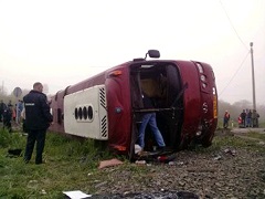 Столкновение автобуса с грузовым поездом на Сахалине.