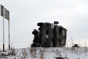 В Башкортостана столкнулись  автобус и грузовик. 